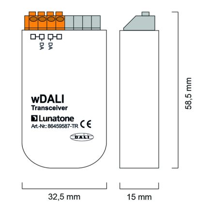 LUNATONE 86459587-TR wDALI Remote | Transceiver | white