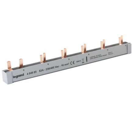 Legrand 404985 pin comb rail for 1FI2POL m. 5AFDD with LS 16mm 1 meter