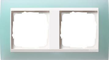 Gira 0212395 2-way cover frame for pure white Gira Event Opaque Mint