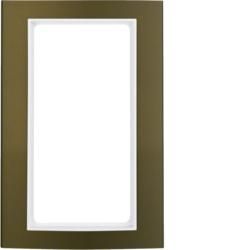 Berker 13093021 frame with large cutout aluminum, brown/polar white Berker B.3