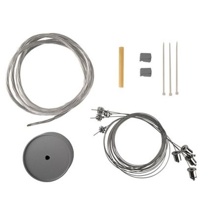 LTS L 72/1500 DIM SILVER wire rope set (4-fold) ( 634027 )