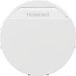 Berker 16402079 Hotelcard switch attachment with print and clear lens polar white, glossy Berker