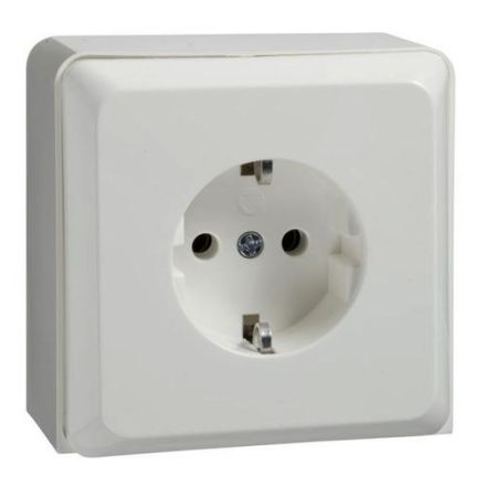 ELSO 515524 socket twisted 2-way 16A RENOVATION pure white