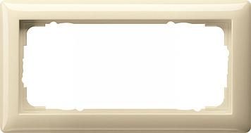 Gira 100201 2-way cover frame without centre bar Standard 55 cream white