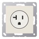 Jung A521-20 socket, US standard NEMA, 20 A 125 V ~, screw terminals, without claws, thermoplastic, AS series, white