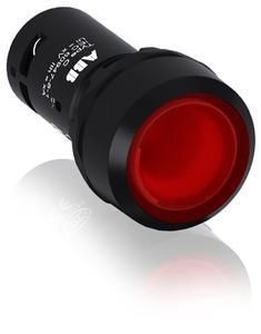 ABB Stotz-Kontakt CP2-11R-10 LED illuminated pushbutton compact 1S red flat latching.. LED 24V AC/DC