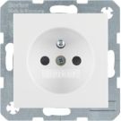 Berker 6765768989 Socket with protective contact pin polar white, glossy Berker S.1/B.3/B.7