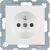 Berker 6765768989 Socket with protective contact pin polar white, glossy Berker S.1/B.3/B.7