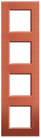 Bticino LNA4802M4RK Light frame BRICK 4x2 modules, (orange)