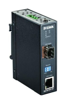 D-Link DIS-M100G-SW Gigabit Ethernet Industrial SFP Converter Gigabit Ethernet Converter
