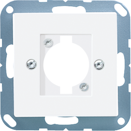 Jung A568-1BFWW cover for loudspeaker socket, for XLR connector (D series), thermoplastic, AS/A series, alpine white