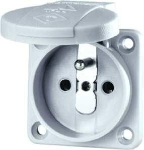 Mennekes 11110 16A 2-pole +E 230V grey wall socket SCHUKO