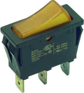 Bachmann 924.113 rocker switch 1-pole black/yellow