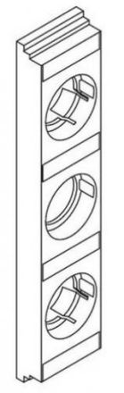 ABN 1-way, pitch 27mm 3-p. strip cover (XEA27)