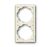 Busch-Jaeger 1722-72 cover frame, 2-way frame ivory/white