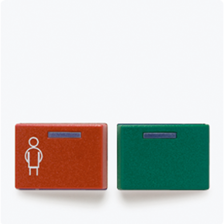 Jung A642B-1WW cover for Ackermann, type 73642 B2, red, green, series AS/A, alpine white