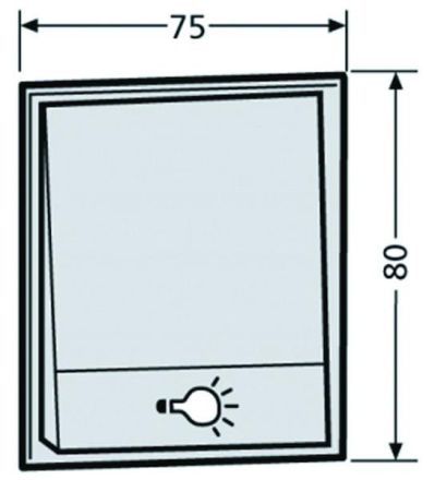 Renz 97-9-85273.9016 with 1 light switch white button module (old: 97-9-85102)
