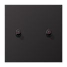 Jung AL12-5KODR01 cover with rocker arm with cap, cylinder, 1-way, 2 rocker arms, LS 1912 series, dark (painted aluminum)