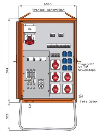Walther WV0430R1 69kVA distribution cabinet
