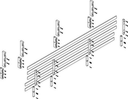 ABN flat 60mm with CU 30x5mm 5-pole 32mm busbar module (MFSC53645)