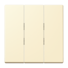 Jung LC993BF201 rocker switch 3-way, thermoplastic lacquered, LS series, white ( LC32001 )