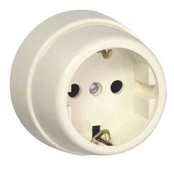 EFAPEL EARTH SOCKET (SCHUKO TYPE) IVORY