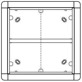 Ritto 1883520 surface-mounted frame 4 module slots square, silver