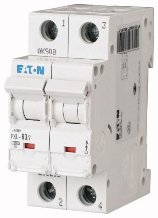 Eaton PXL-C3/2 circuit breaker, 3A, 2p, C-Char , 236263