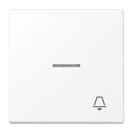 Jung LS990KO5KWWM rocker switch 1-way with light guide, symbol bell, LS series, snow white matt