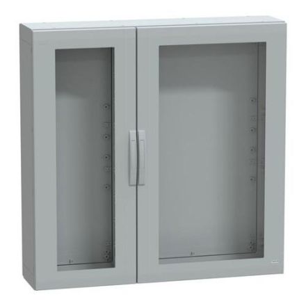 Schneider Electric NSYPLA12123TG 7035 POLY-WS 1250X1250X320 2 GLAZED DOORS standing cabinet