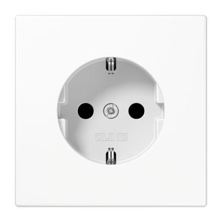 Jung LS1520BFKIWW SCHUKO socket, 16 A 250 V ~, integrated increased contact protection, SAFETY+, thermoplastic, LS series, alpine white