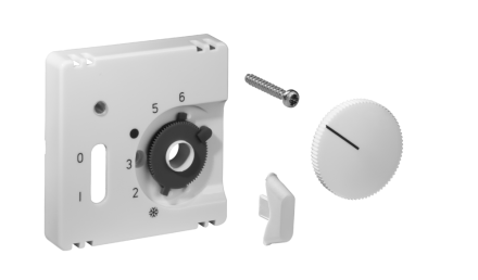 Alre-It UN990061 JZ-002.110 55x55mm glossy pearl white cover for room temperature controller