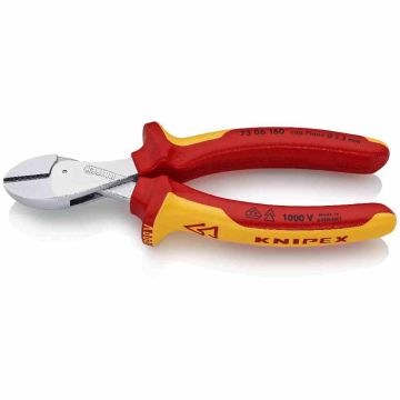 Knipex 0307514 VDE compact side cutters Xcut head chrome-plated (7306160)