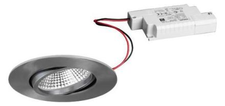 Brumberg 39484153 230V AC 7W 3000K nickel ma LED recessed ceiling spotlight