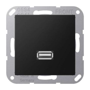 Jung MAA1122SWM multimedia connection system USB 2.0, Series A, graphite black matt