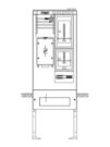 Hager ZAS175CY8 meter connection column 1Z+1TSG 2-field 277x583x1710
