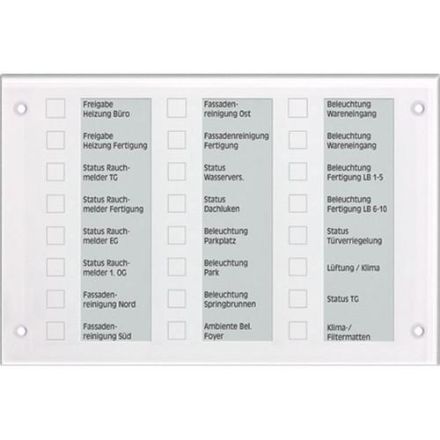 Jung MBT2424GLWW replacement front glass, glass alpine white