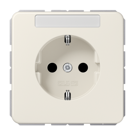 Jung CD1520NA SCHUKO socket, 16 A 250 V ~, with label field, Duroplast, CD series, white