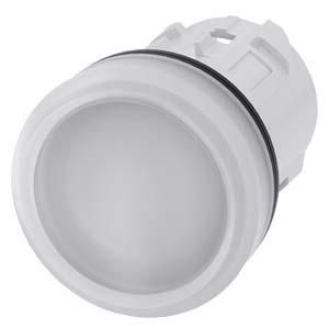 Siemens 3SU1001-6AA60-0AA0 indicator light 22mm round white lens smooth