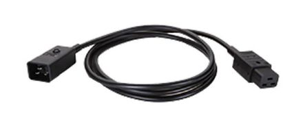 Bachmann 356.1975 3561975 extension H05VV-F 3G1,5, black L: 2,0m, black