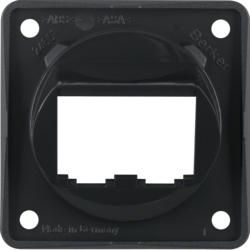 Berker 845582510 Support plate for 2 BTR/E-DAT modules black, glossy Integro inserts