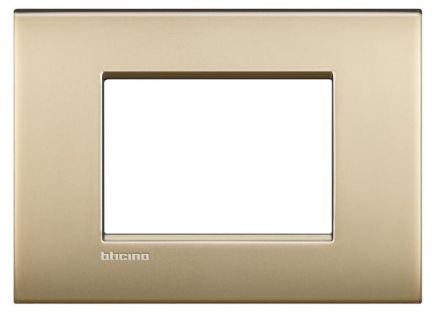 Bticino LNC4803OF AIR frame GOLD MATT 3-mod , (Gold)