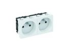 OBO Bettermann with earthing pin 2-way pure white socket, 6120172