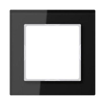 Jung AC581GLSW glass frame 1-way, vertical and horizontal mounting, glass, A CREATION, black