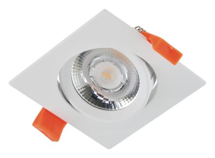 EVN P34060102 3000K 6W 430lm 100-250V mains quad. Sb LED recessed ceiling spotlight