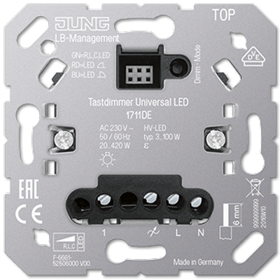 Jung 1711DE touch dimmer universal LED, with extension input