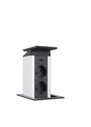 EVOline PORT-PUSH-USB.ED Port Push with USB, stainless steel look