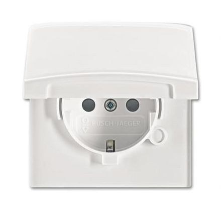 Busch-Jaeger 20 EUGKB-34-101 SCHUKO® socket insert, with hinged cover alpine white