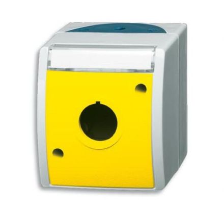 Busch-Jaeger 2533 WN-15-53 empty housing, with label field grey/blue-green