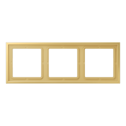 Jung LSZME983BFC frame 3-way, vertical and horizontal mounting, thermoplastic painted, LS ZERO, brass classic